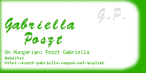 gabriella poszt business card